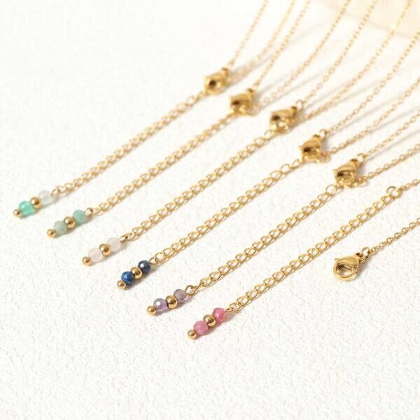 Handmade Jewelry Gemstone Beads Necklace - Image 3
