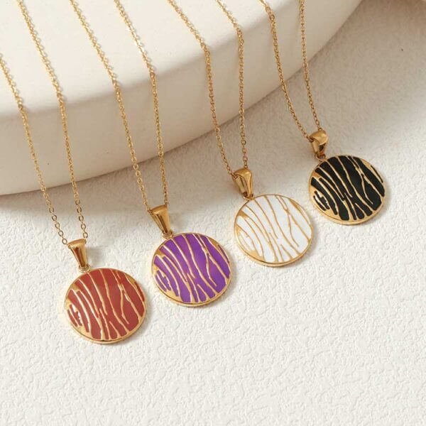 Personalized Epoxy Coin Pendant Necklace - Image 4