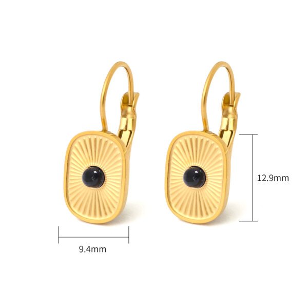 Elegant Gold Sunburst Earrings with Customizable Stone Options