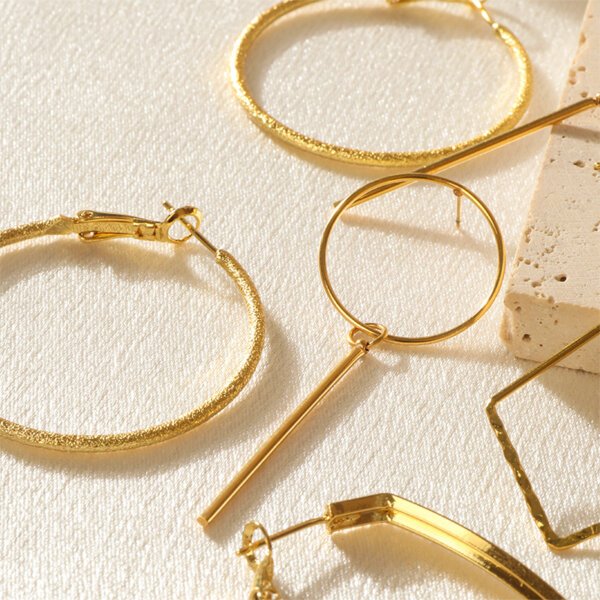 Stylish Versatile Minimalist Dainty Earrings in Geometric Shapes and Designs