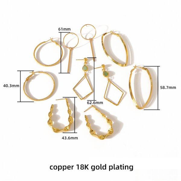 Stylish Versatile Minimalist Dainty Earrings in Geometric Shapes and Designs