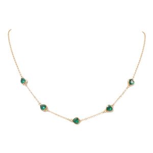 Luxurious 18K Gold Plated Stainless Steel Cubic Zirconia Necklace Collection