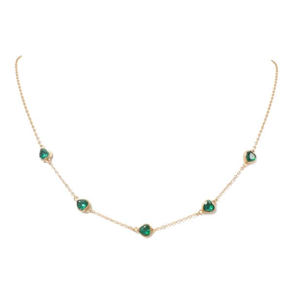Luxurious 18K Gold Plated Stainless Steel Cubic Zirconia Necklace Collection