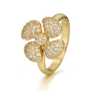 Sparkling 18K Gold Plated Cubic Zircon Rings Collection