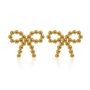 Modern Chic Gold Plated Stainless Steel Geometric Stud Earrings