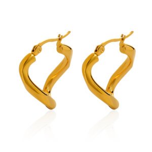 Geometric Shaped Earrings Collection in 18K Gold Plated Stainless Steel